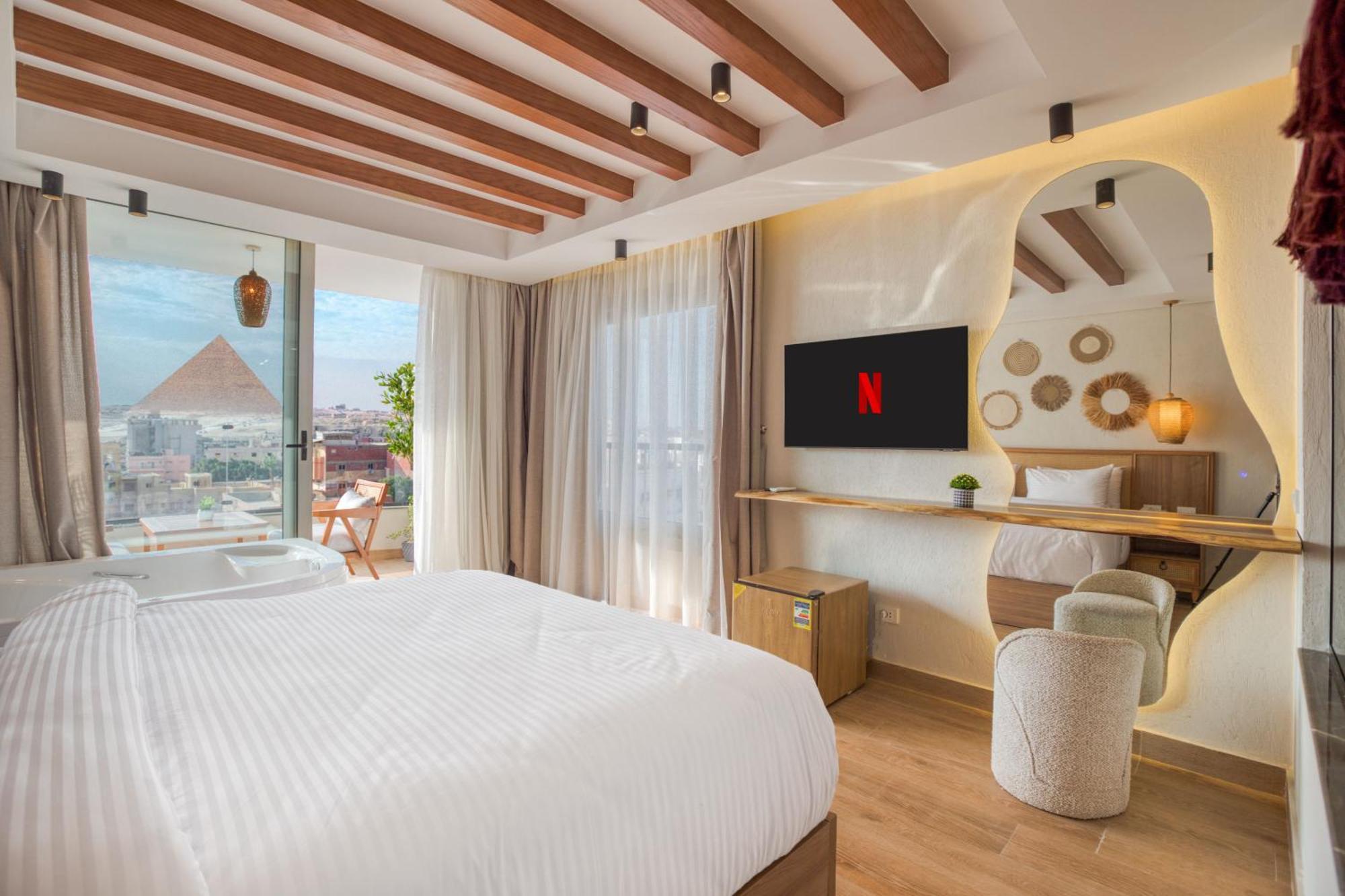 Galaxy Pyramids View Inn Kafrat al Jabal Экстерьер фото