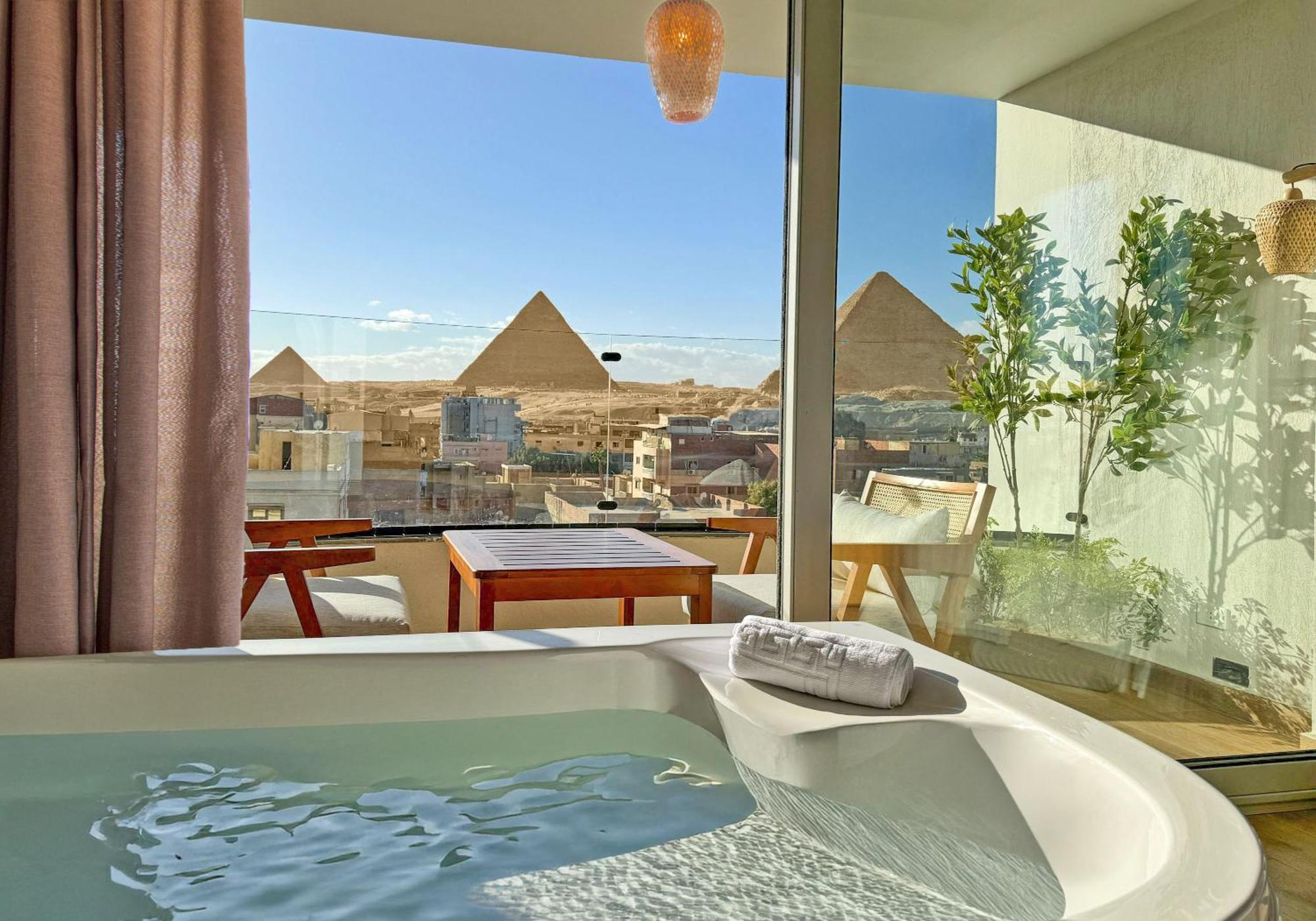Galaxy Pyramids View Inn Kafrat al Jabal Экстерьер фото