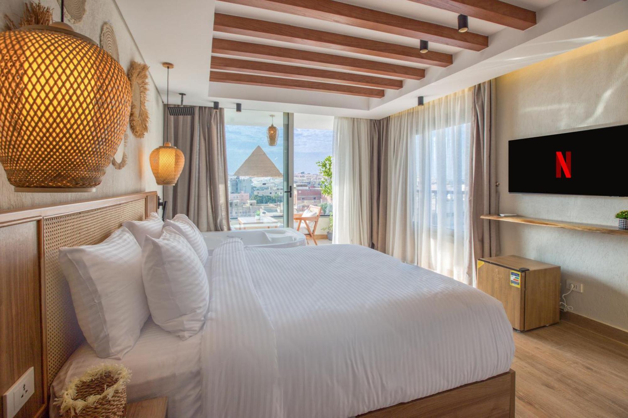 Galaxy Pyramids View Inn Kafrat al Jabal Экстерьер фото